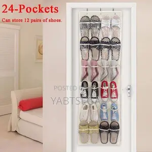 24 Pocket Over the Door Shoe Organizer