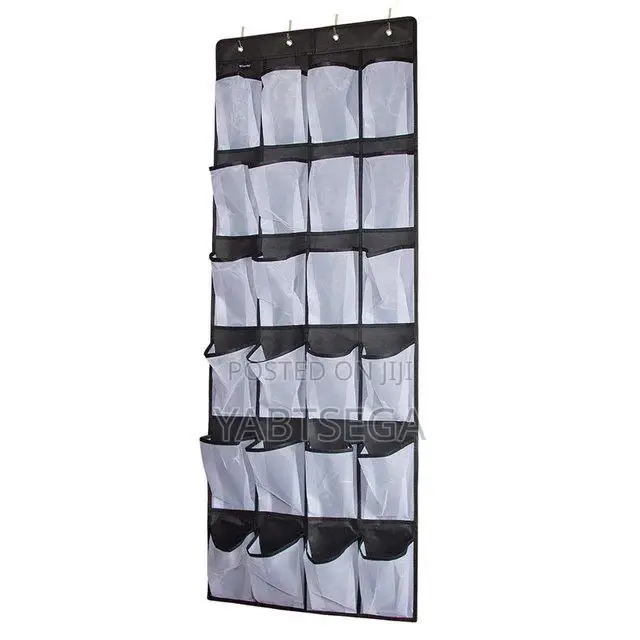 24 Pocket Over the Door Shoe Organizer