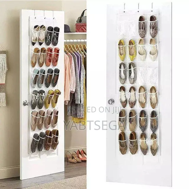 24 Pocket Over the Door Shoe Organizer
