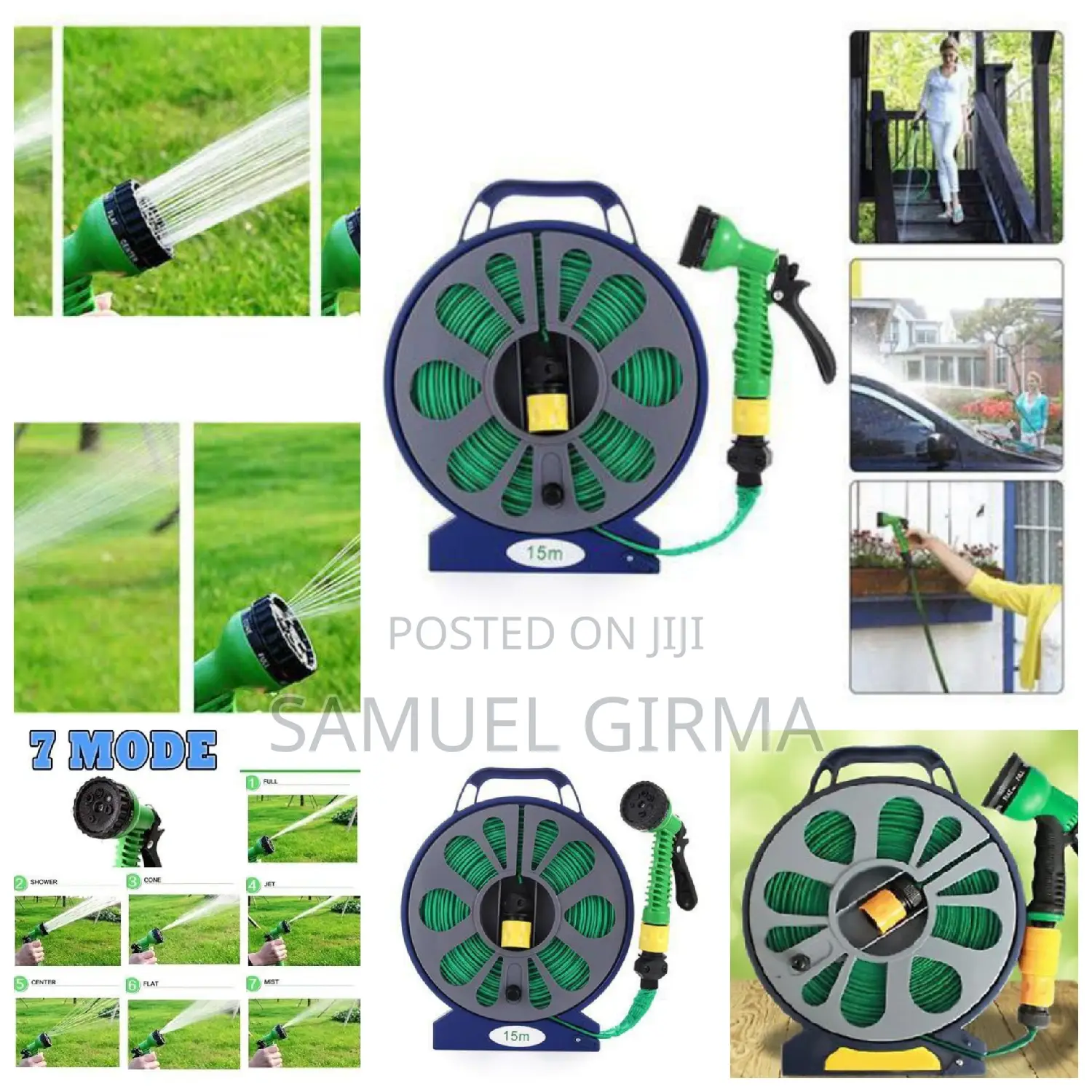 50FT Lay Flat Garden Hose With 7 Pattern Spray Gun