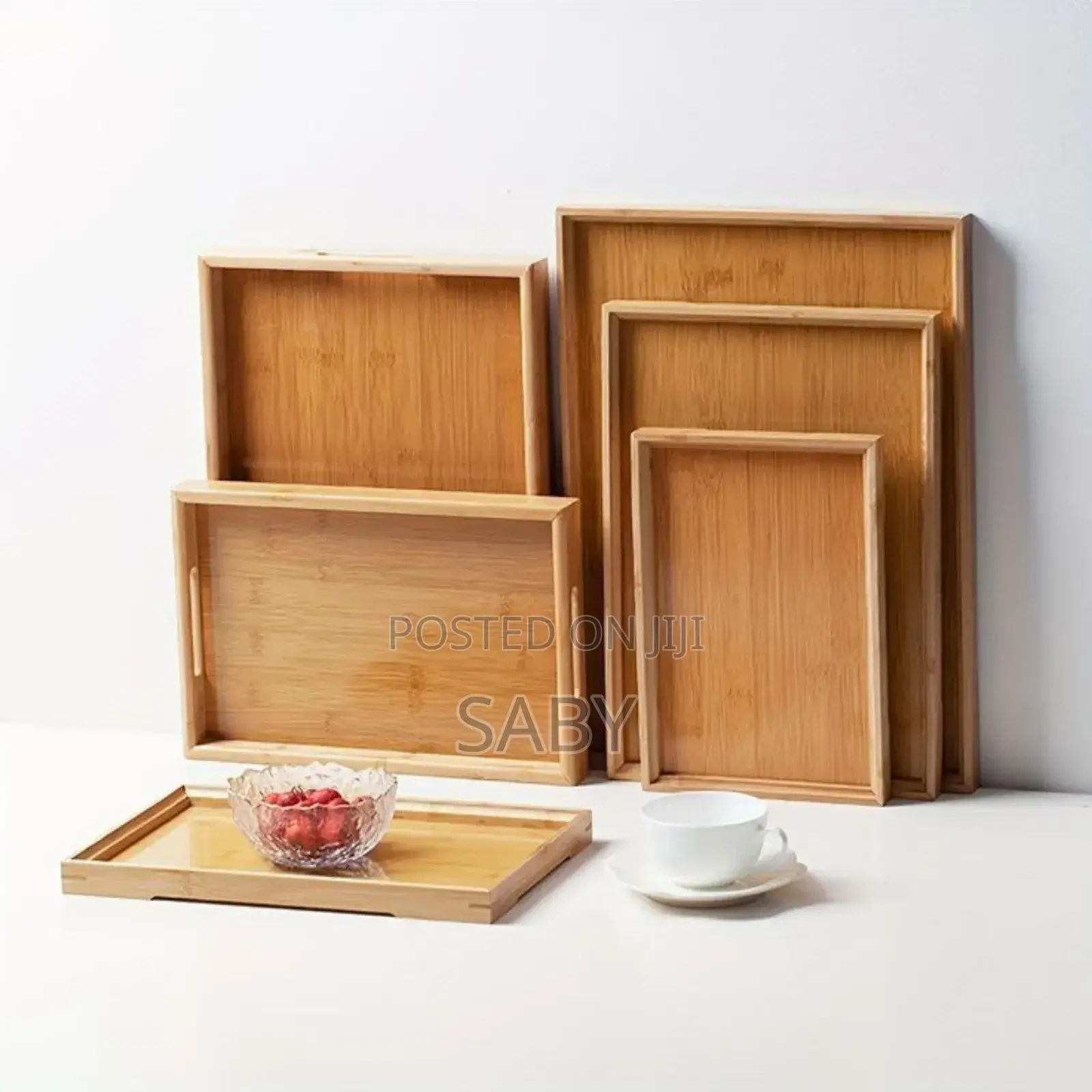 Bamboo Pallet Food Tray 3 PCS