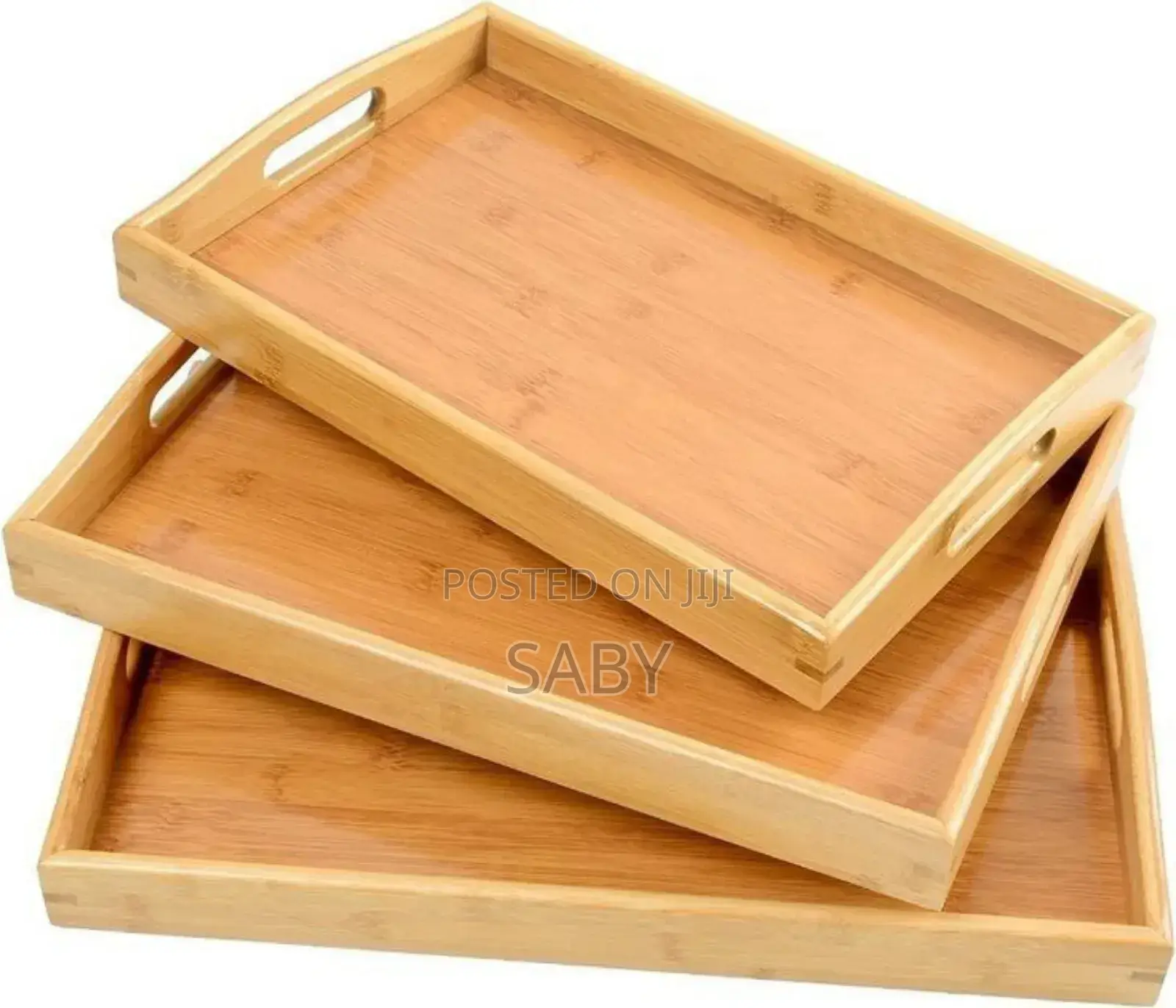 Bamboo Pallet Food Tray 3 PCS