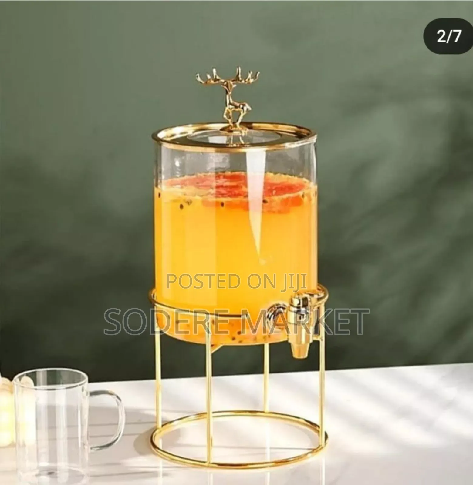 Glass Dispenser Jar With Rack