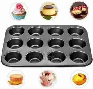 Photo - 12 Holes Silicone Baking Muffin (Free Delivery)