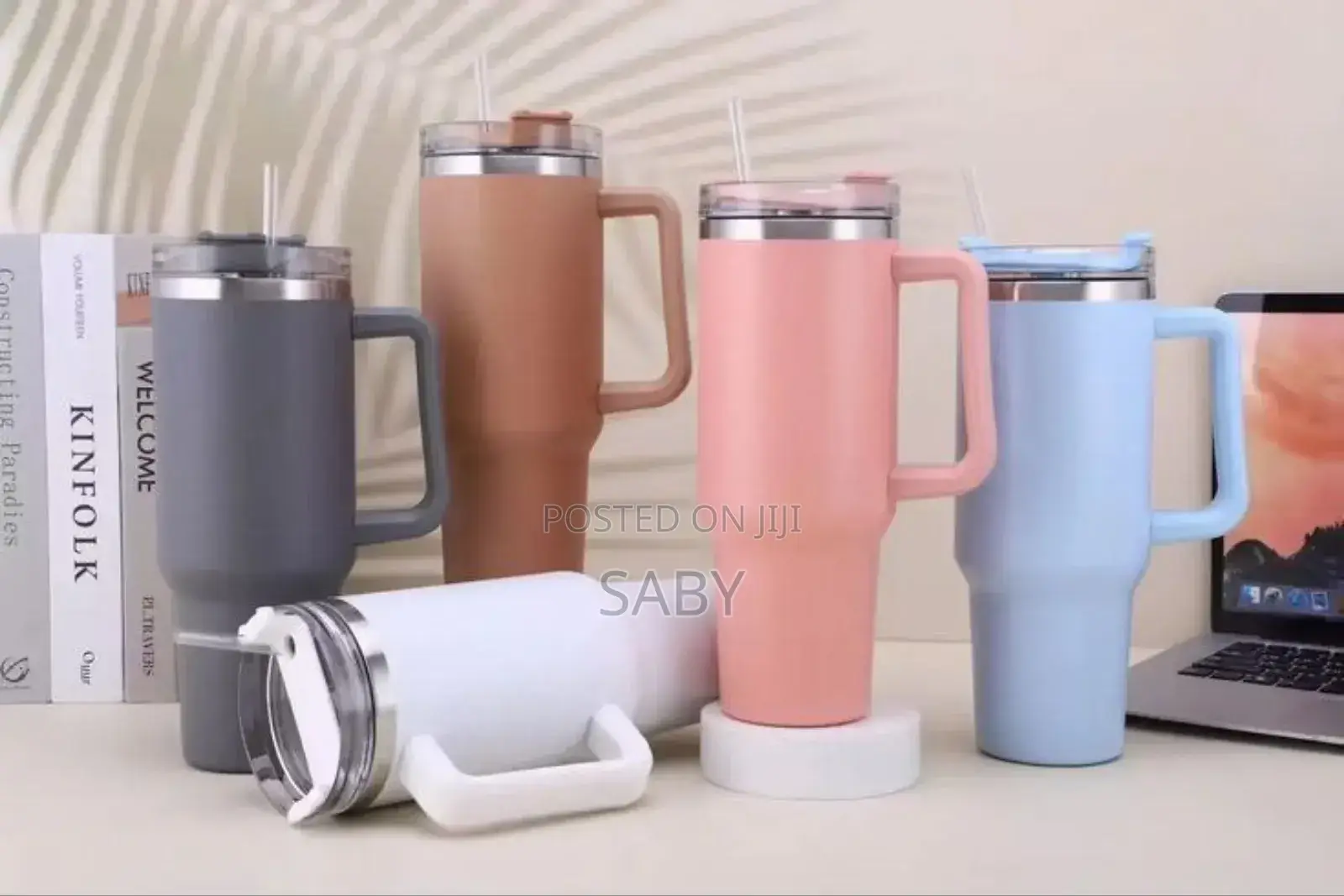Double Layer Stainless Still Isolated Tumblers With Straw