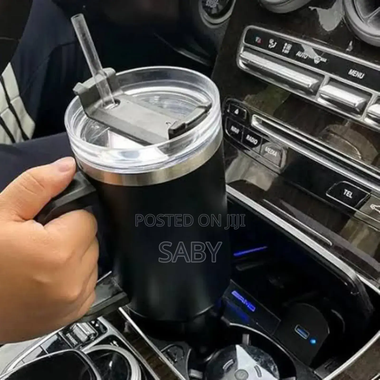 Double Layer Stainless Still Isolated Tumblers With Straw