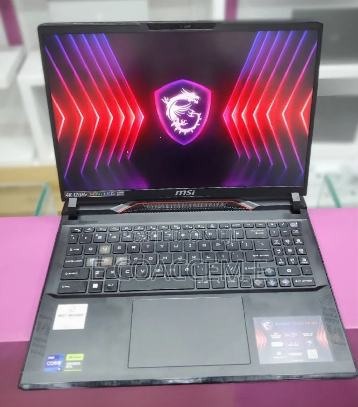 New Laptop MSI GE66 Raider 64GB Intel Core I9 SSD 2T