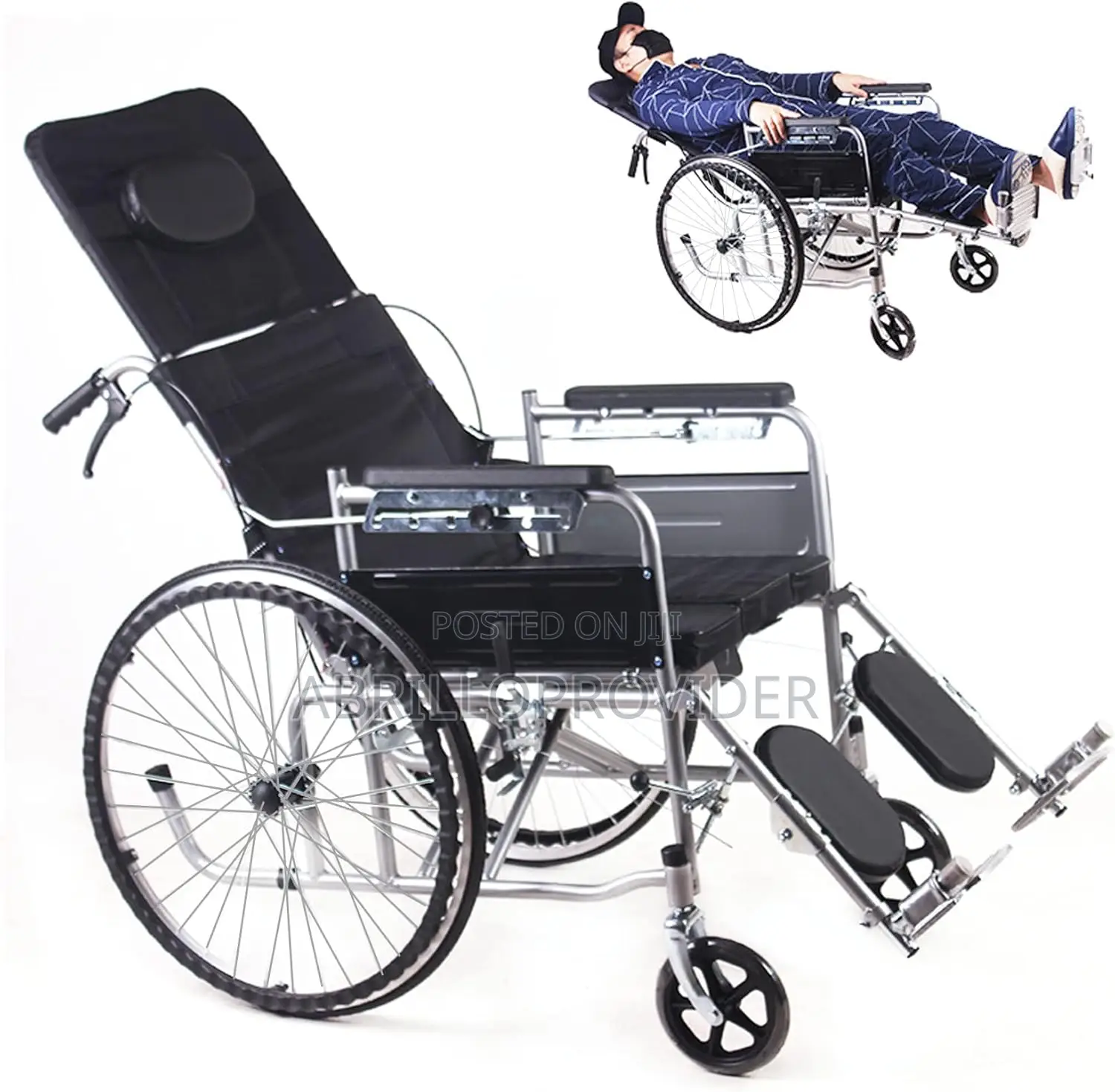 Wheelchair For Adults, Swing-away Elevating Leg Rests Toilet