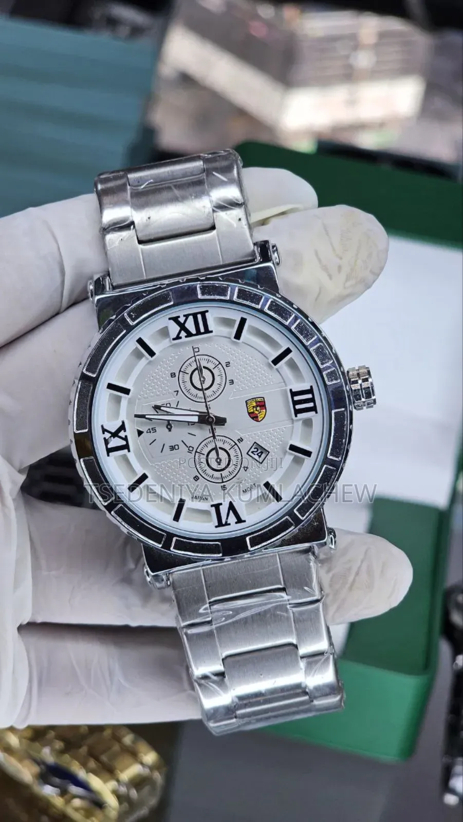 Ferrari Brand Stainless Steel Date Working Mens Hand Watch