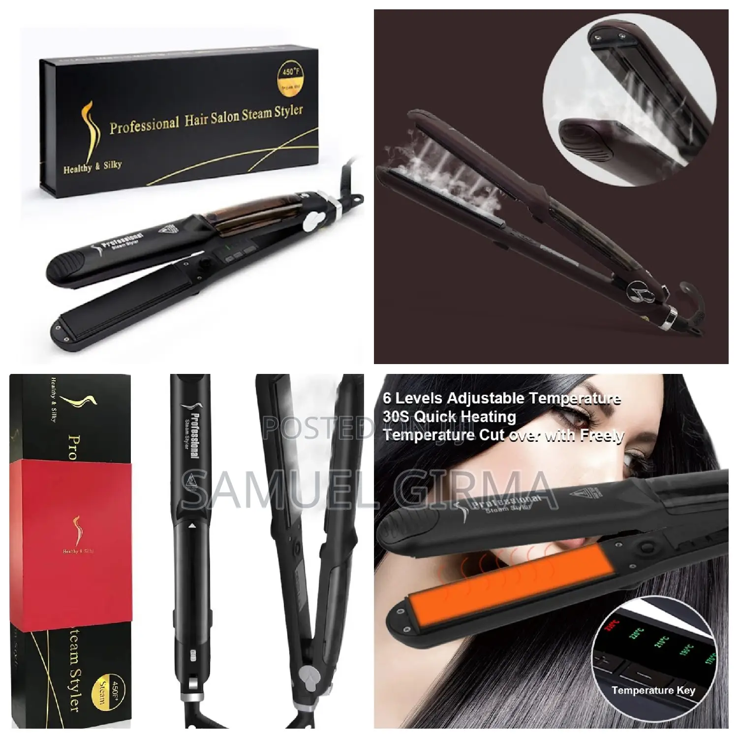 Professional Hair Straightener Steam Styler