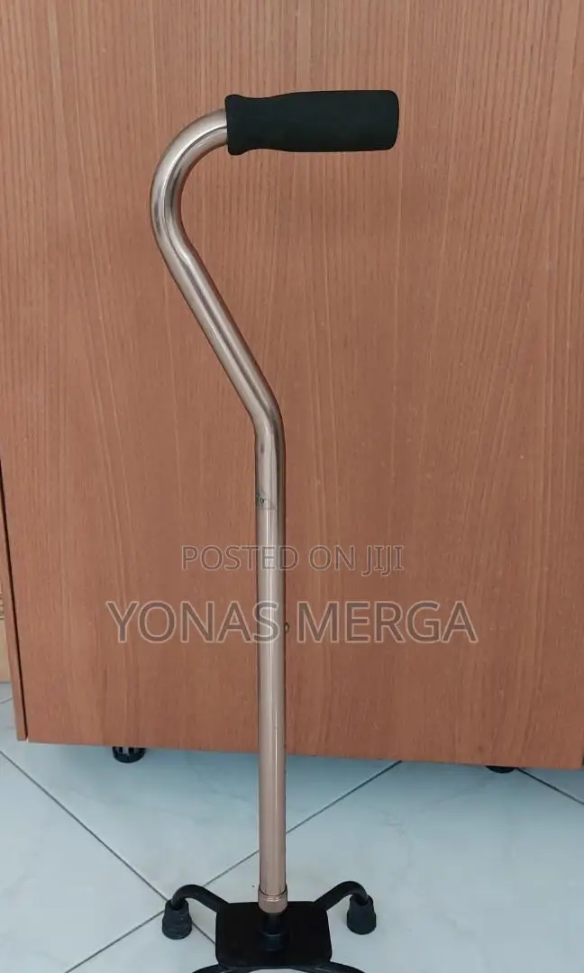 Walking Cane/Curved Handle Cane, Silver, ከወራ/Designer