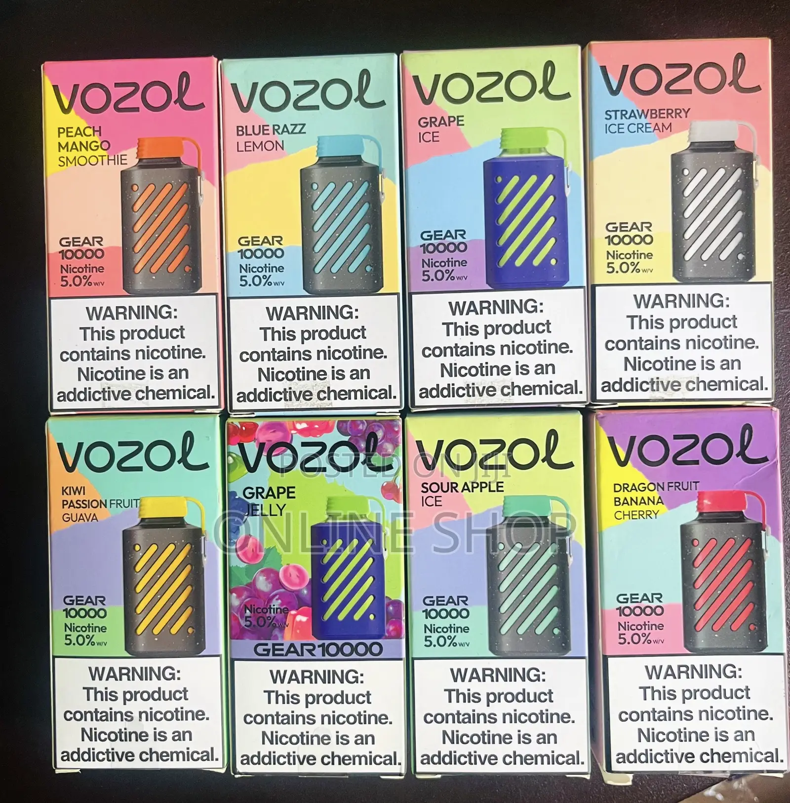 Vozol 10,000 Vape With Different Flavor