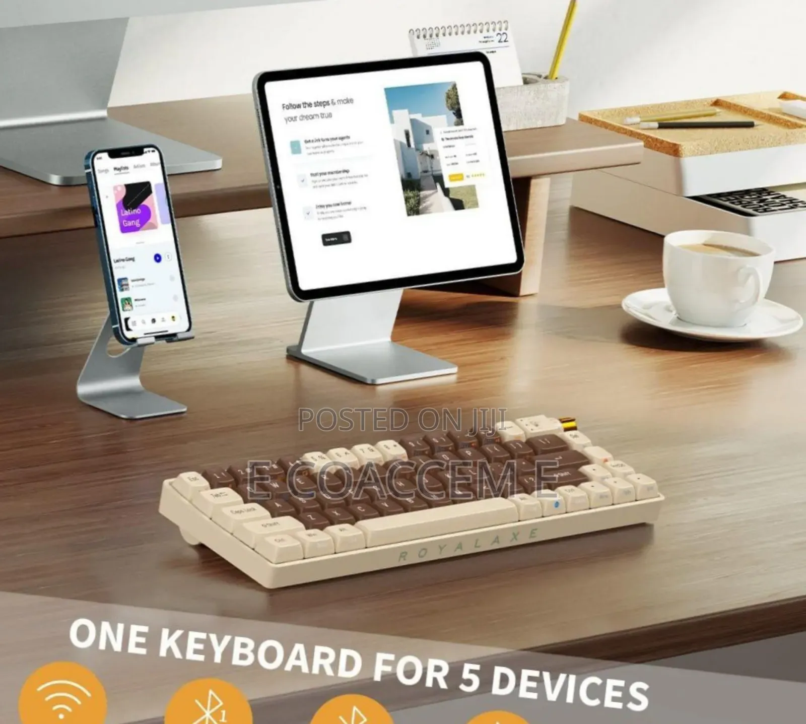 Royalaxe R68 60 Percent Wireless Mechanical Keyboard