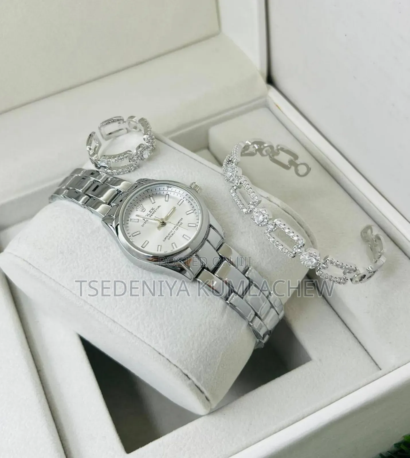Watch,Bracelet and Ring Combo Gift Set for Ladies With Different Brand
