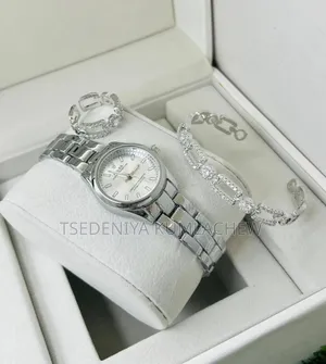Watch,Bracelet and Ring Combo Gift Set for Ladies With Different Brand