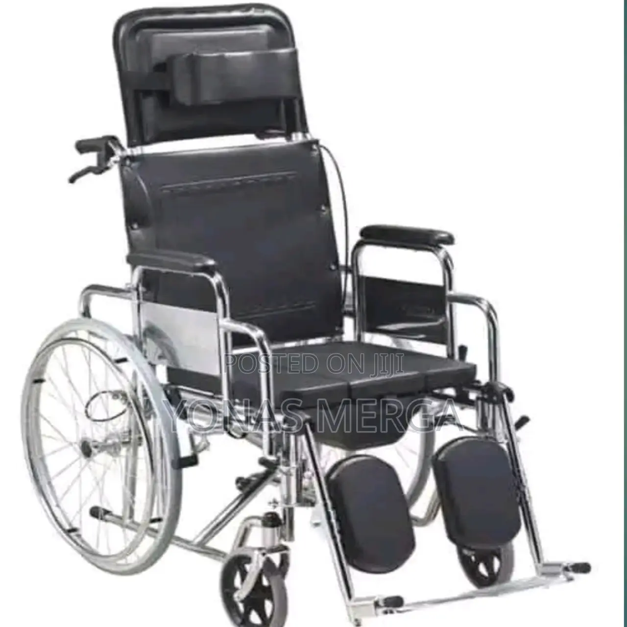 Wheel Chair + Commode Facalities/Soft Removable Seat/ዊልቼር