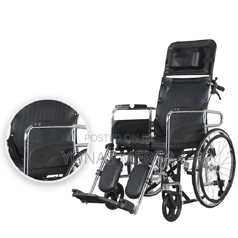 Wheelchair Foldable -Steel Frame for Portability-Supportive