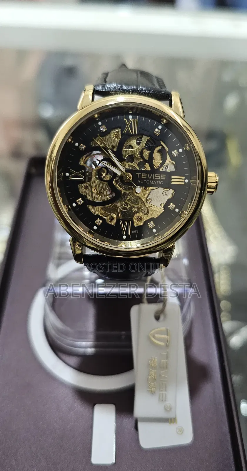 Tevise Lether Luxury Watch