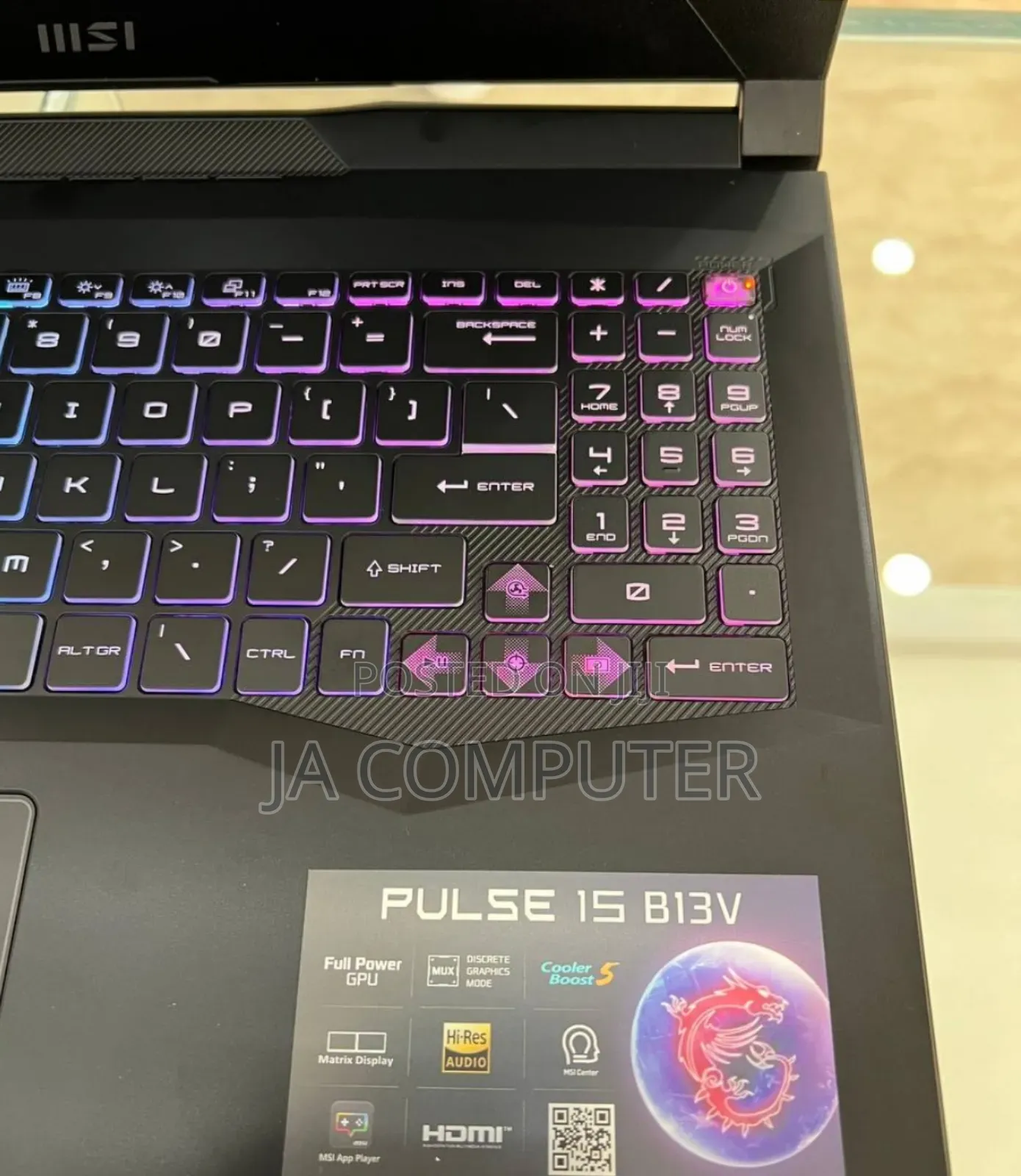 New Laptop MSI Pulse GL76 16GB Intel Core I9 SSD 1T