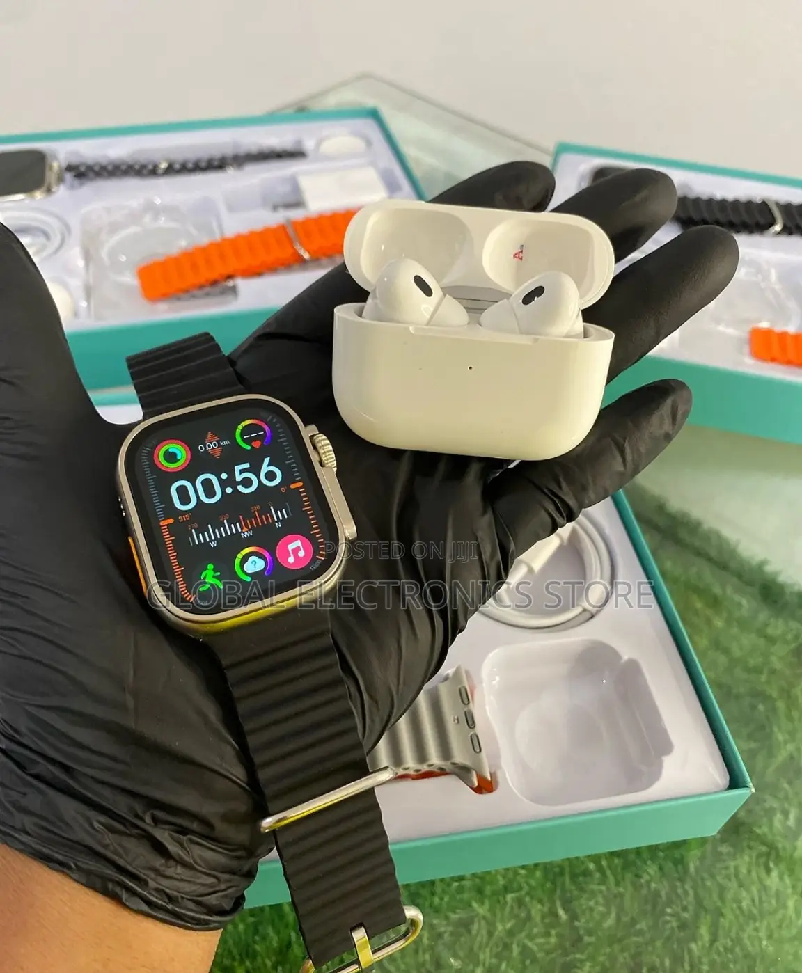 Smart Watch + Airpods + Power Bank + 3 Straps + Box + Cover