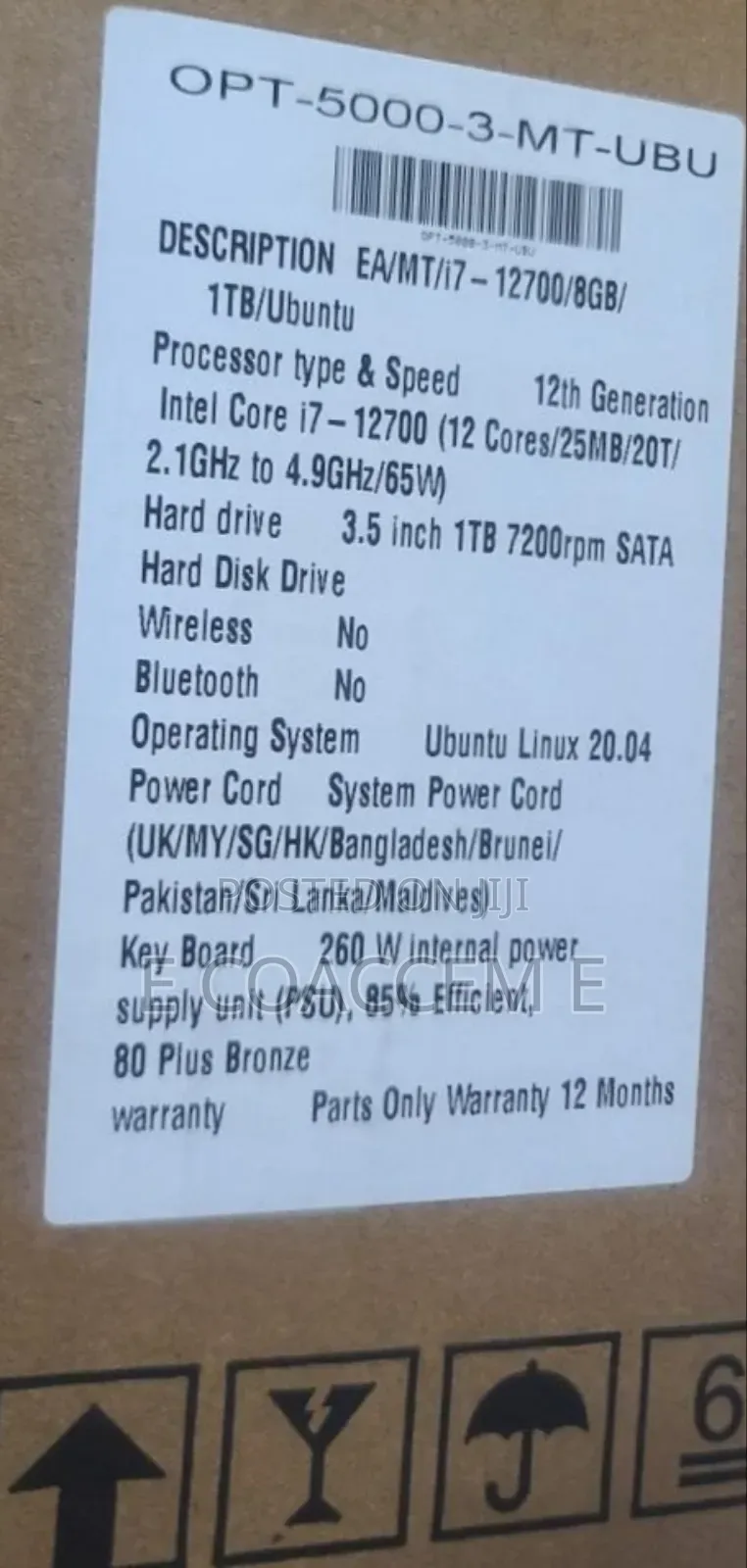 New Desktop Computer Dell 8GB Intel Core I7 HDD 1T