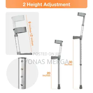 Photo - /2 Pair Forearm Crutches for Adults, Youth, Adjustable