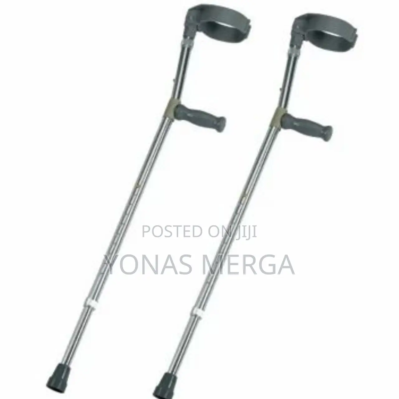 Folding Crutches for Adults (X2 Units, Open Cuff), Elbow