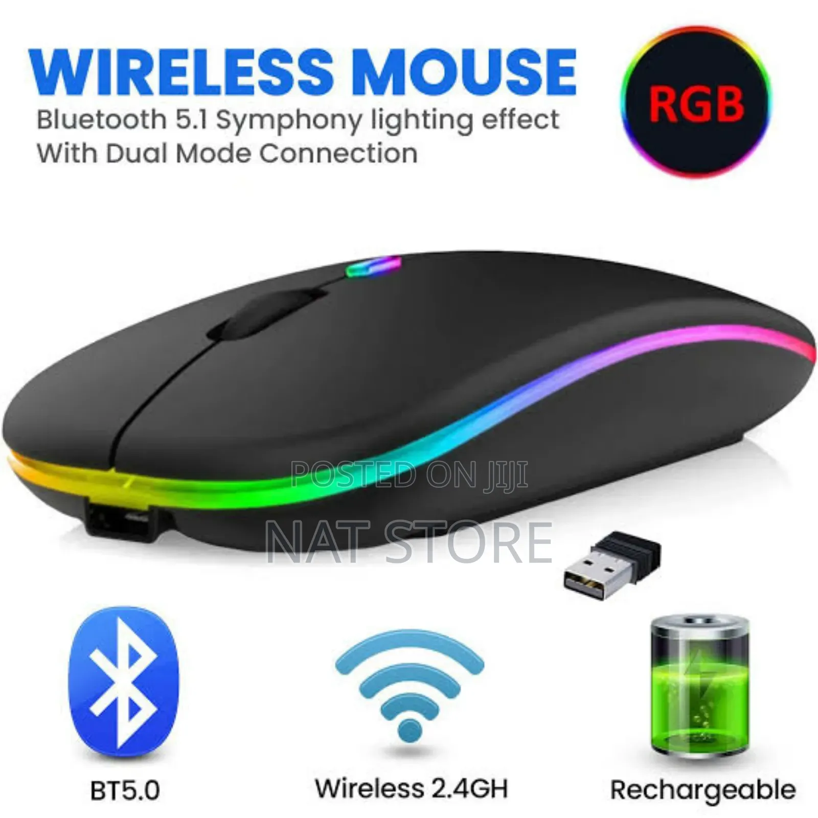 Hp W10 Rechargeable Wireless Mouse + Bluetooth 5.1