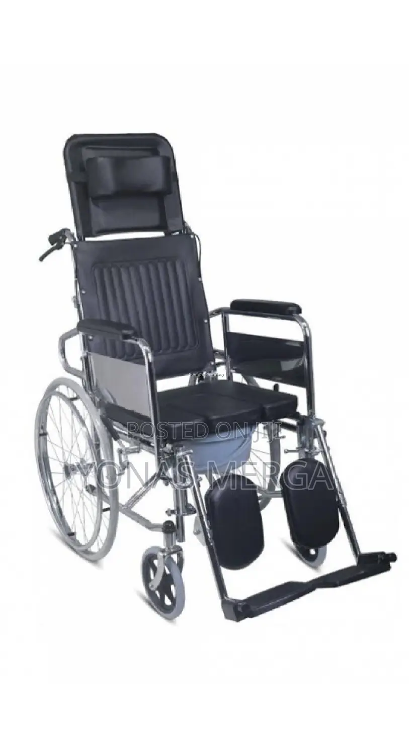 Reclining Wheelchair and Commode Chair|\~Hospi Wheelchair□|□