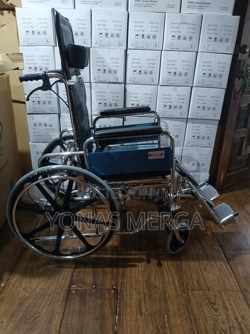 Multi-Functional=Duty=Reclining Wheelchair=Rest With Neck