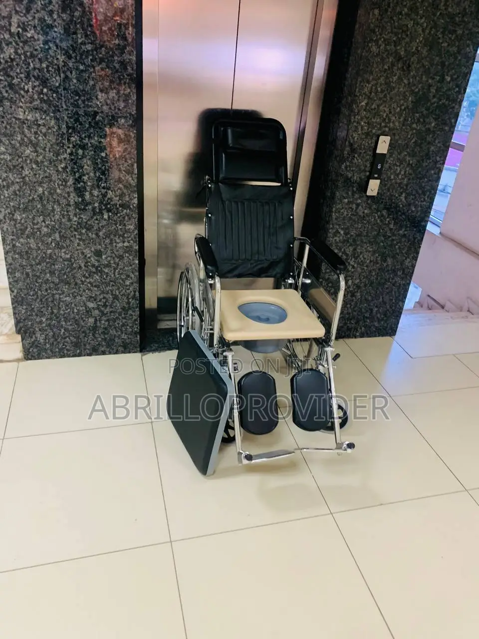 Reclining Wheelchair With Commode Comfort Foldable Wheelcha