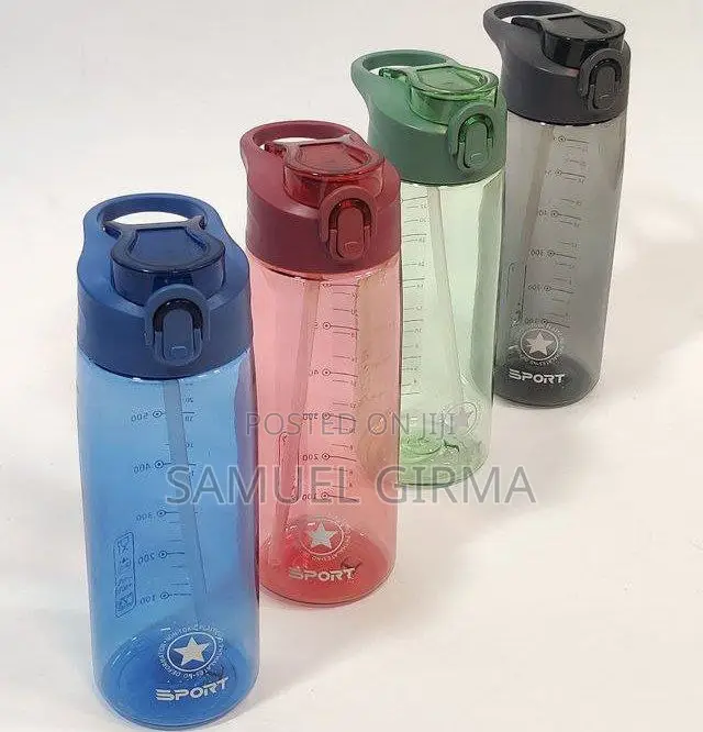 Transparent Water Bottle With Straw