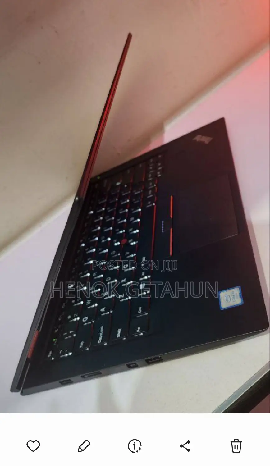 New Laptop Lenovo ThinkPad X1 Carbon 16GB Intel Core I7 SSD 512GB