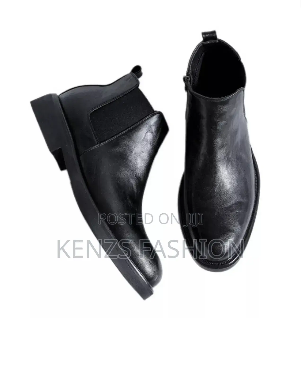 Men's Quality Leather Boots Side Zip