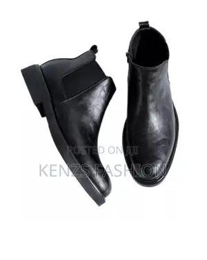 Men's Quality Leather Boots Side Zip