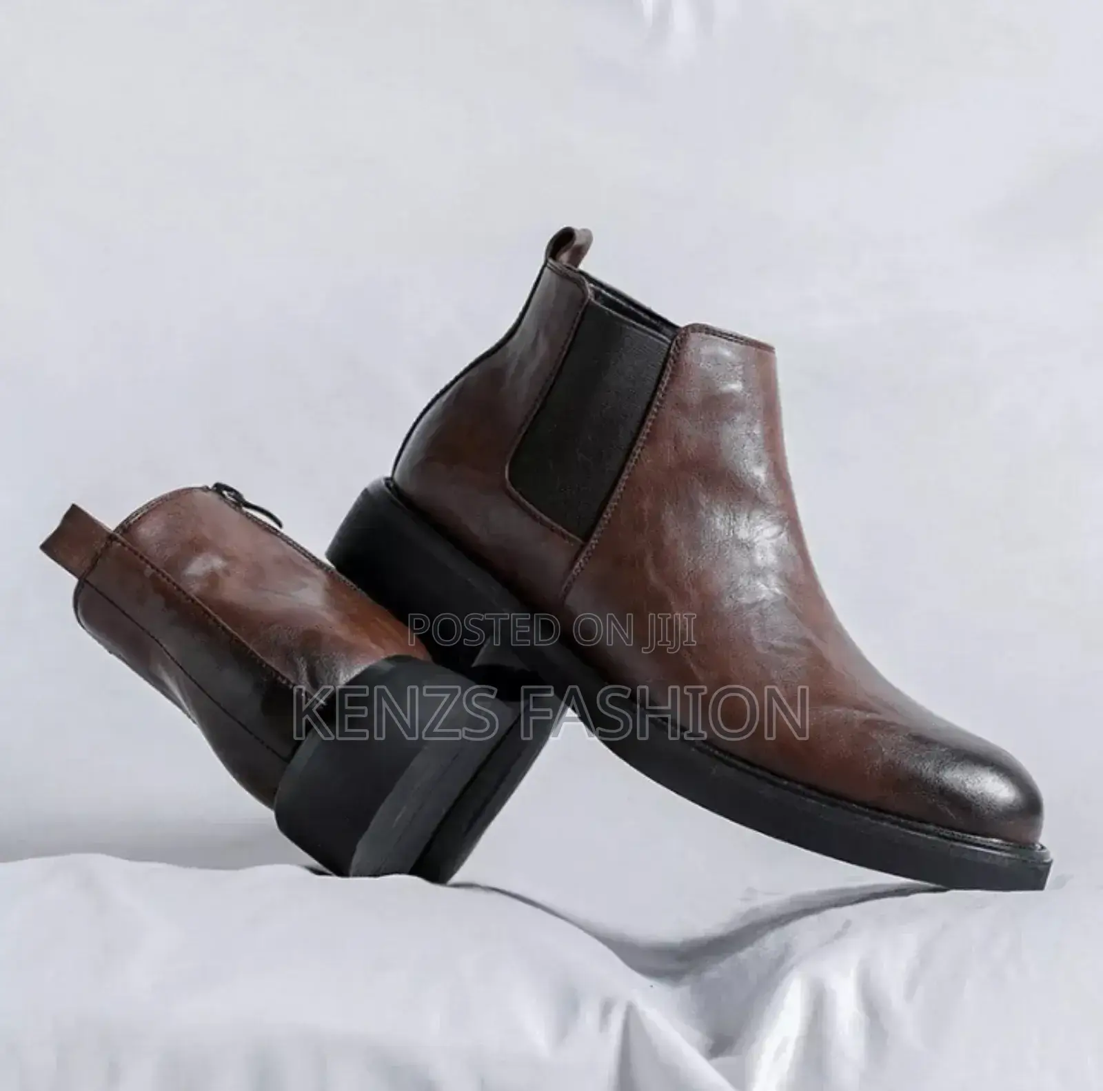 Men's Quality Leather Boots Side Zip