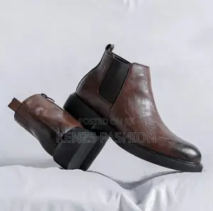 Men's Quality Leather Boots Side Zip