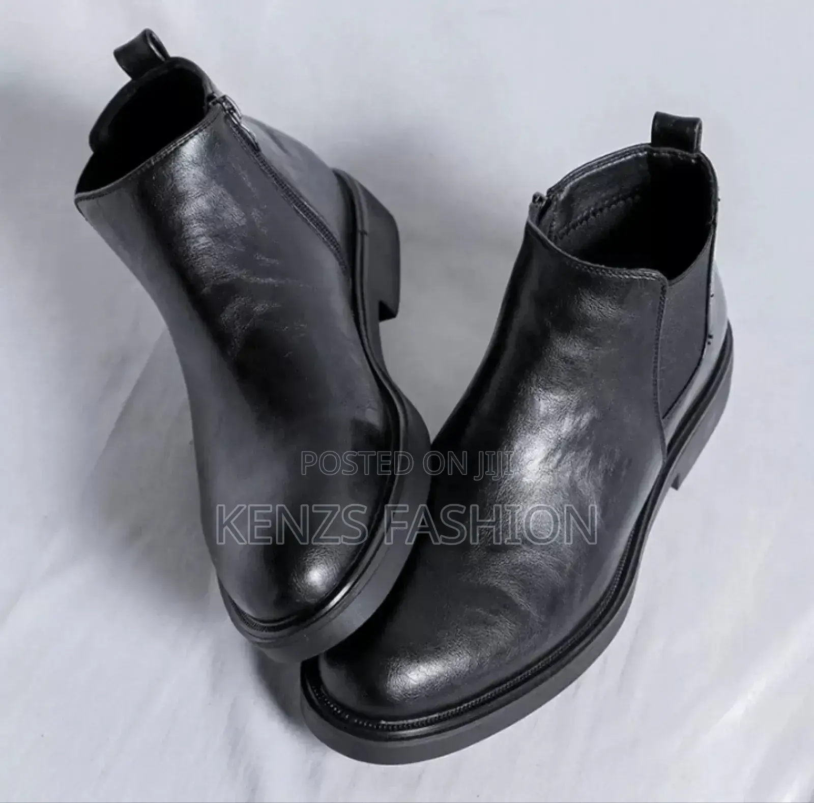 Men's Quality Leather Boots Side Zip