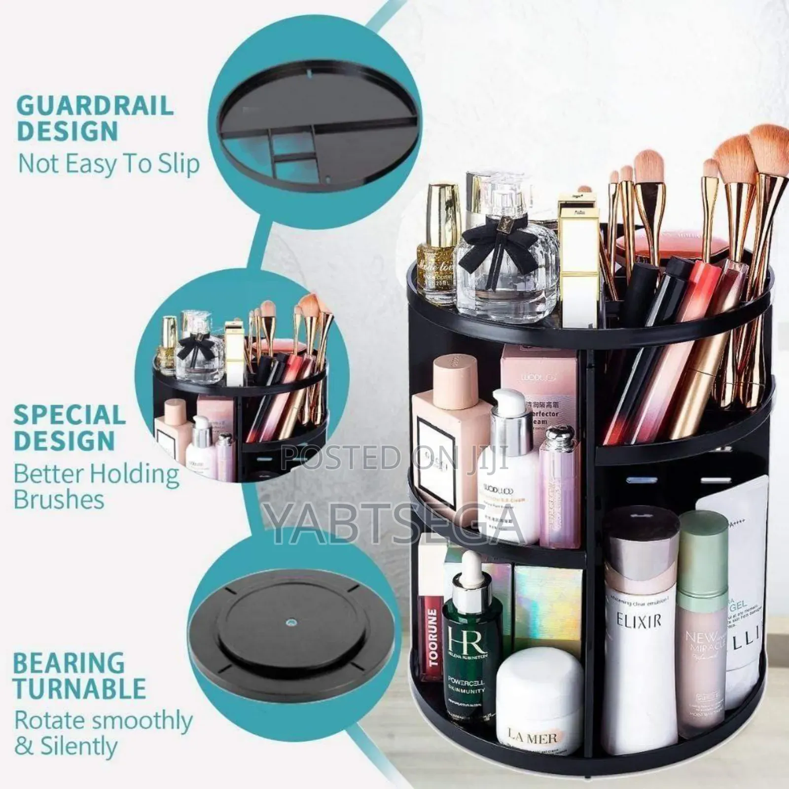 360° Rotating Makeup Organizer
