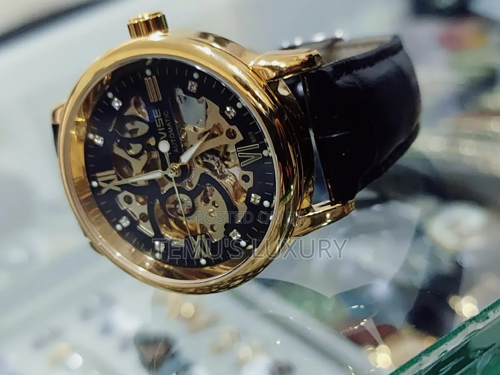 Tevise Automatic Leather Watch