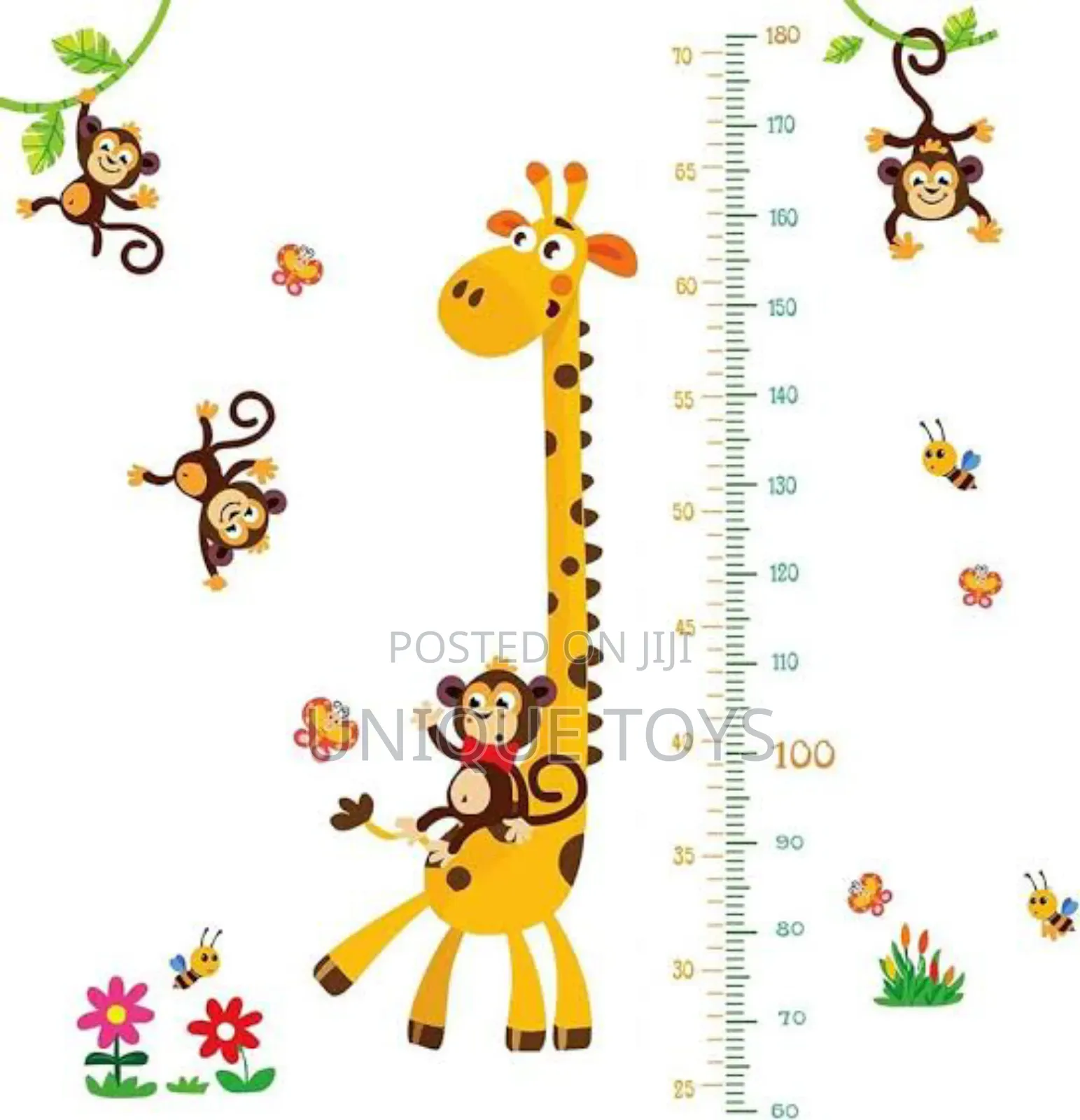 Cute   Animals Growth Chart Stickers