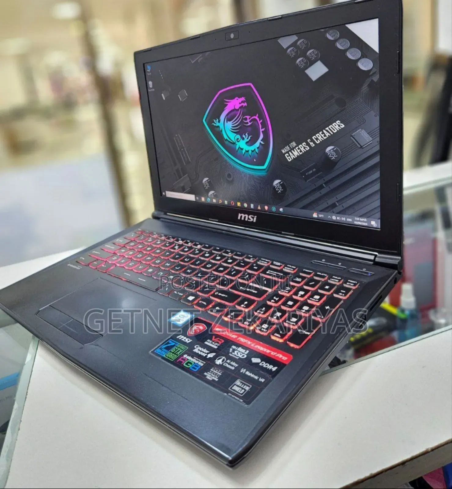 New Laptop MSI 8GB Intel Core I7 SSD 256GB