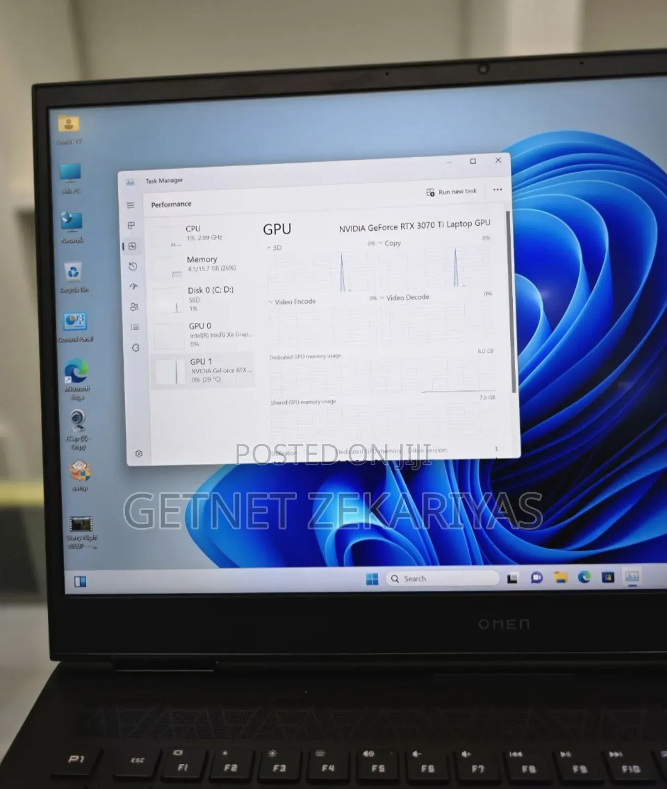 New Laptop HP Omen 17 16GB Intel Core I7 SSD 1T