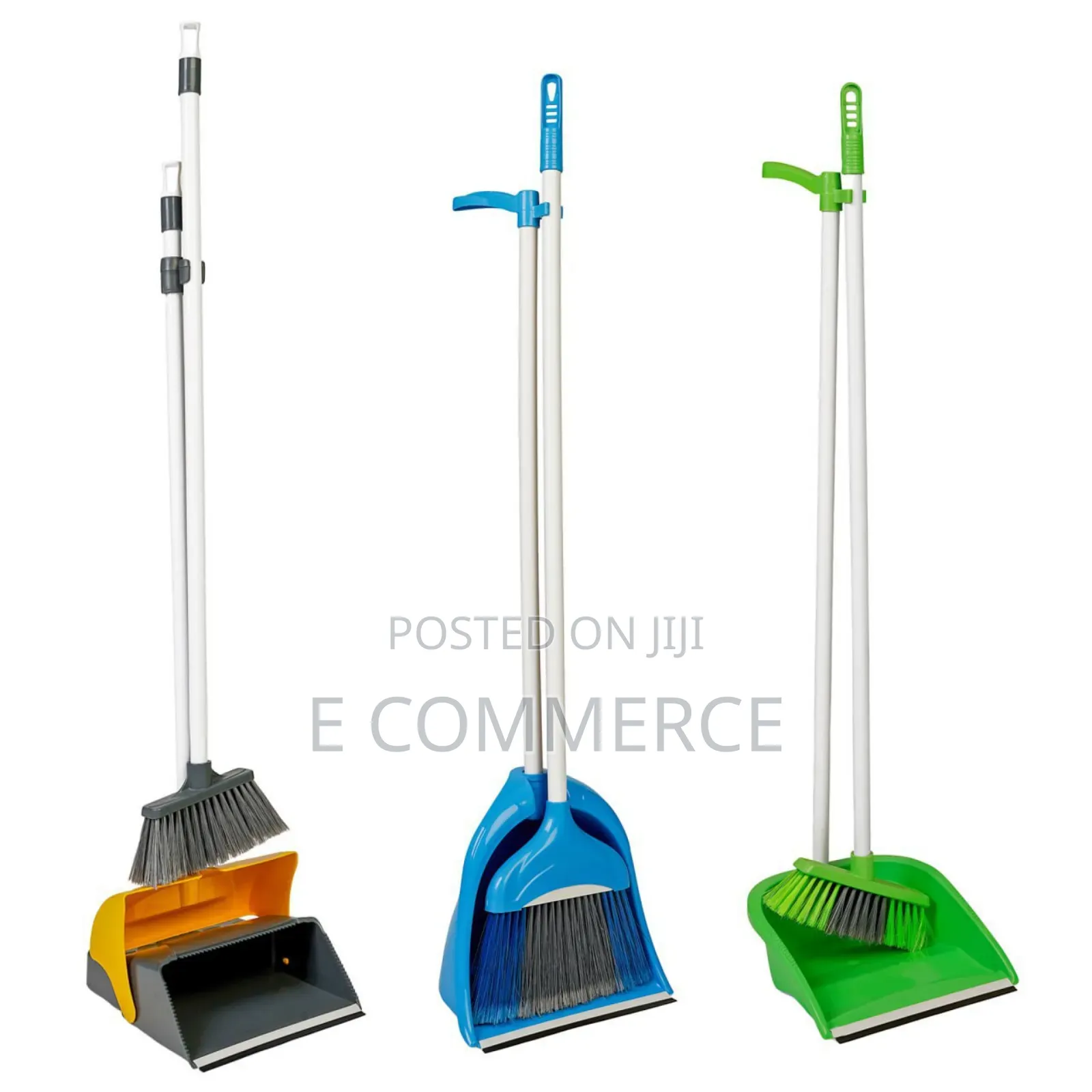 Dust Pan Long Handle W/Brush