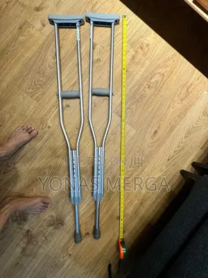 Photo - Stainless Height Adjustable Crutche/Comfortable Arm Cushion