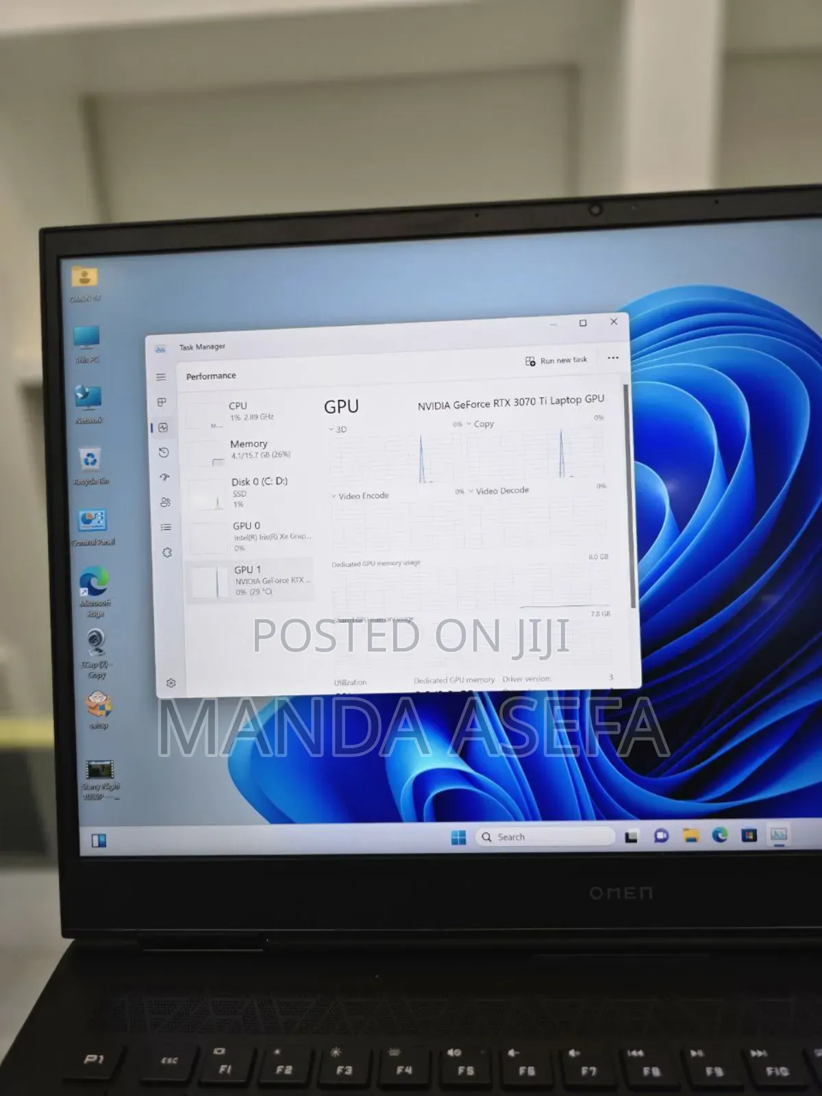 New Laptop HP Omen 17 16GB Intel Core I7 SSD 1T