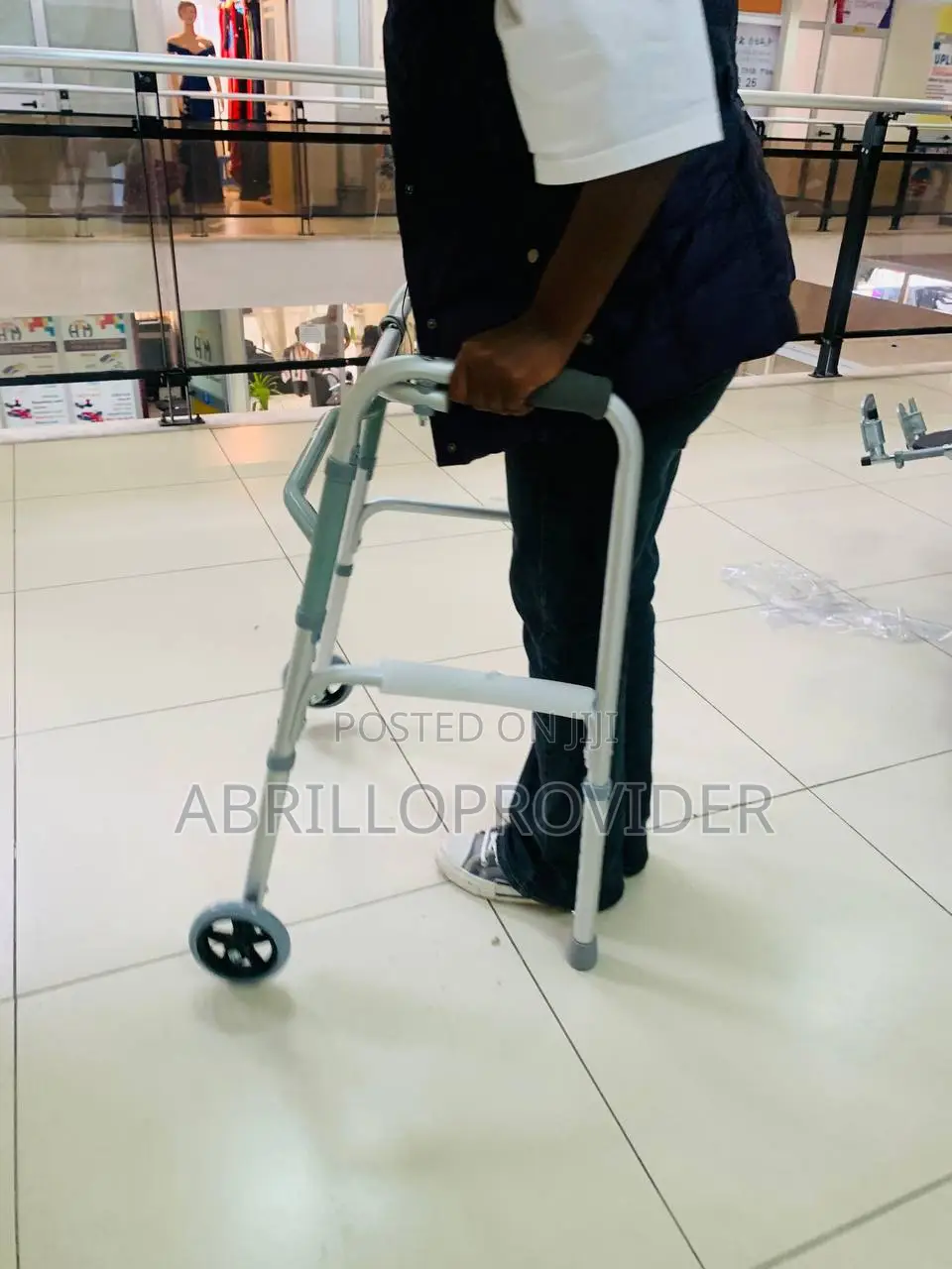 Wheels Folding Mobility Walker Adjustable Height for Short,