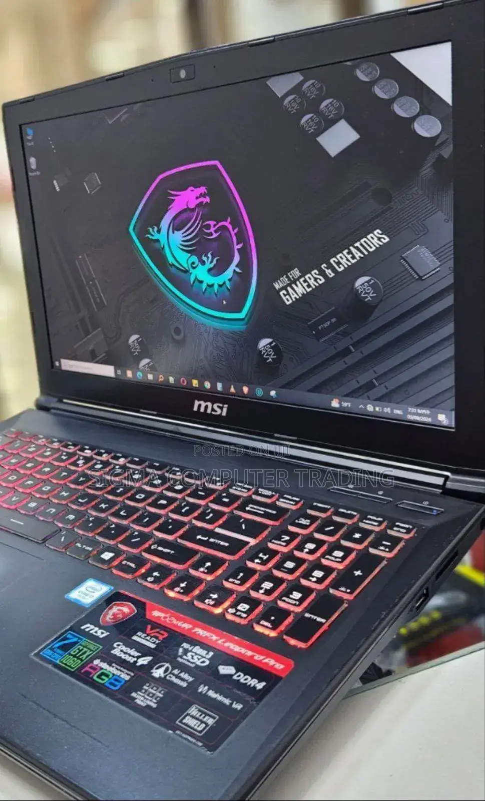 New Laptop MSI GF63 8GB Intel Core I7 HDD+SSD 1T