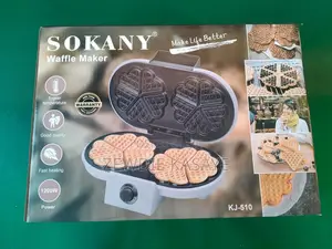 SOKANY 1200W Double Heart Shaped Waffle Maker- ዋፍል መስርያ
