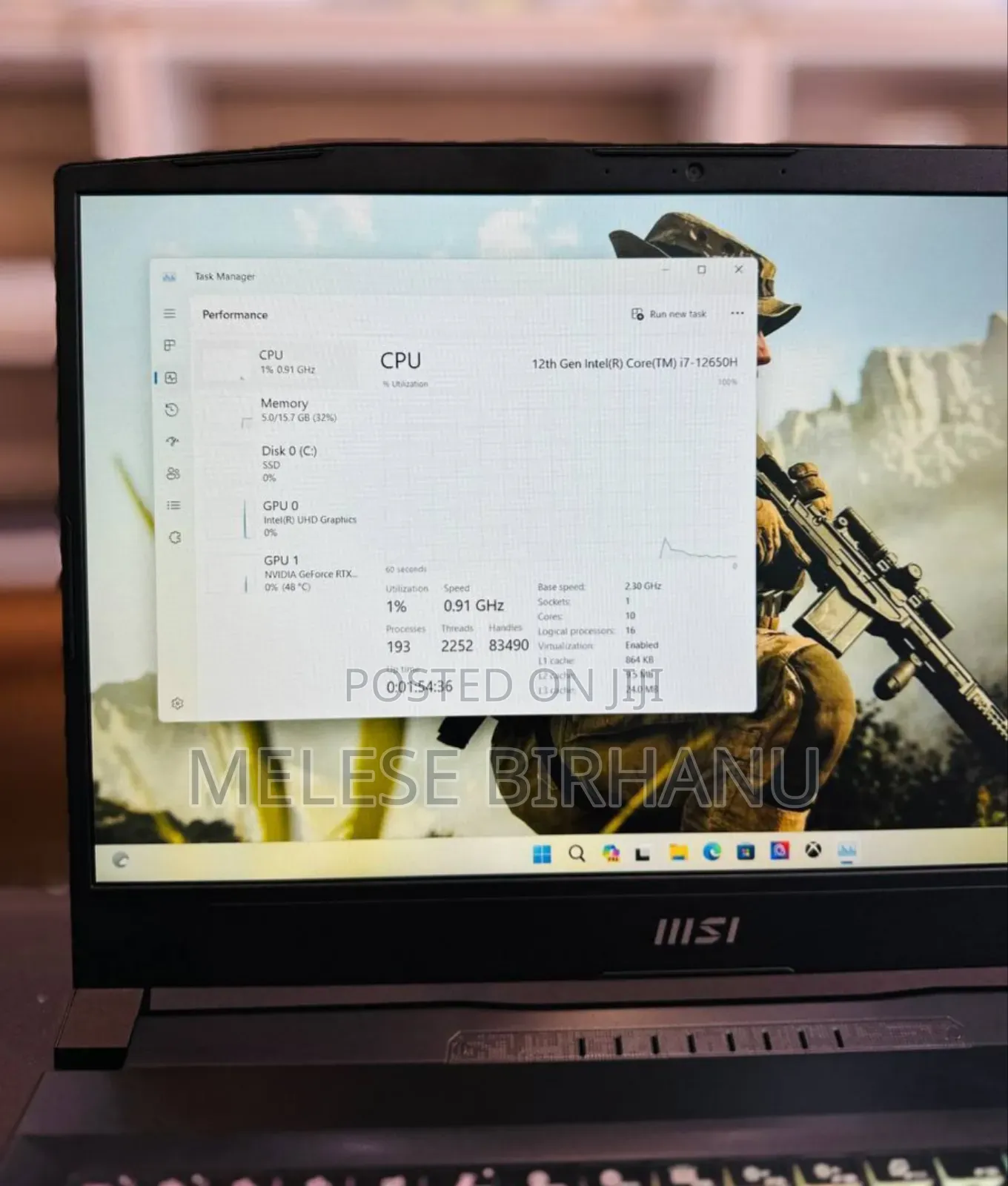 New Laptop MSI Katana GF76 16GB Intel Core I7 SSD 512GB